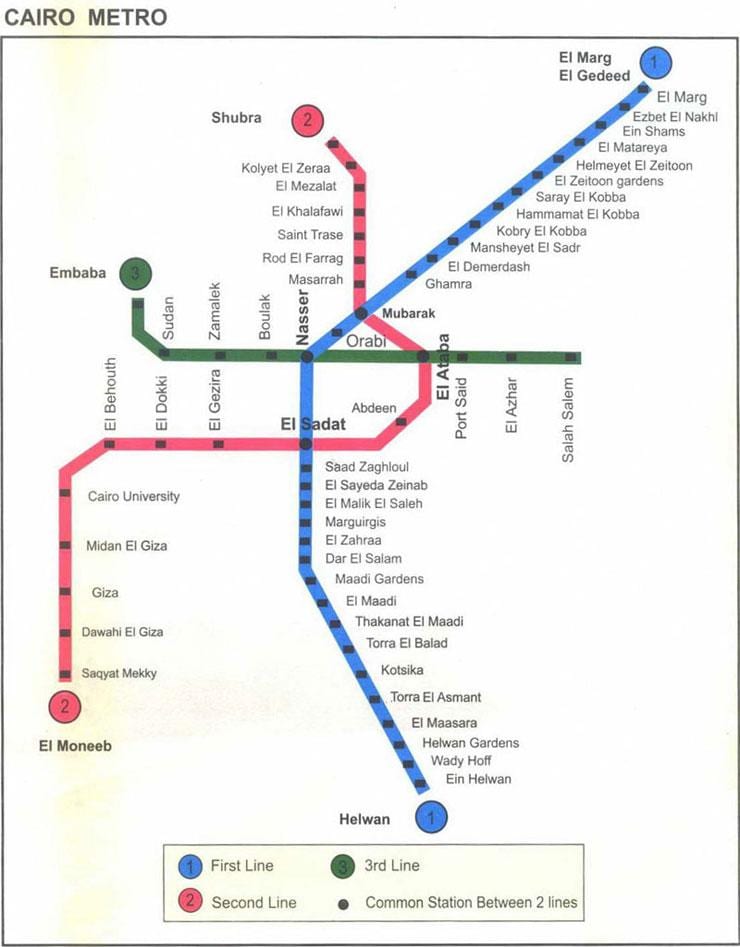 карта метро Каїра 