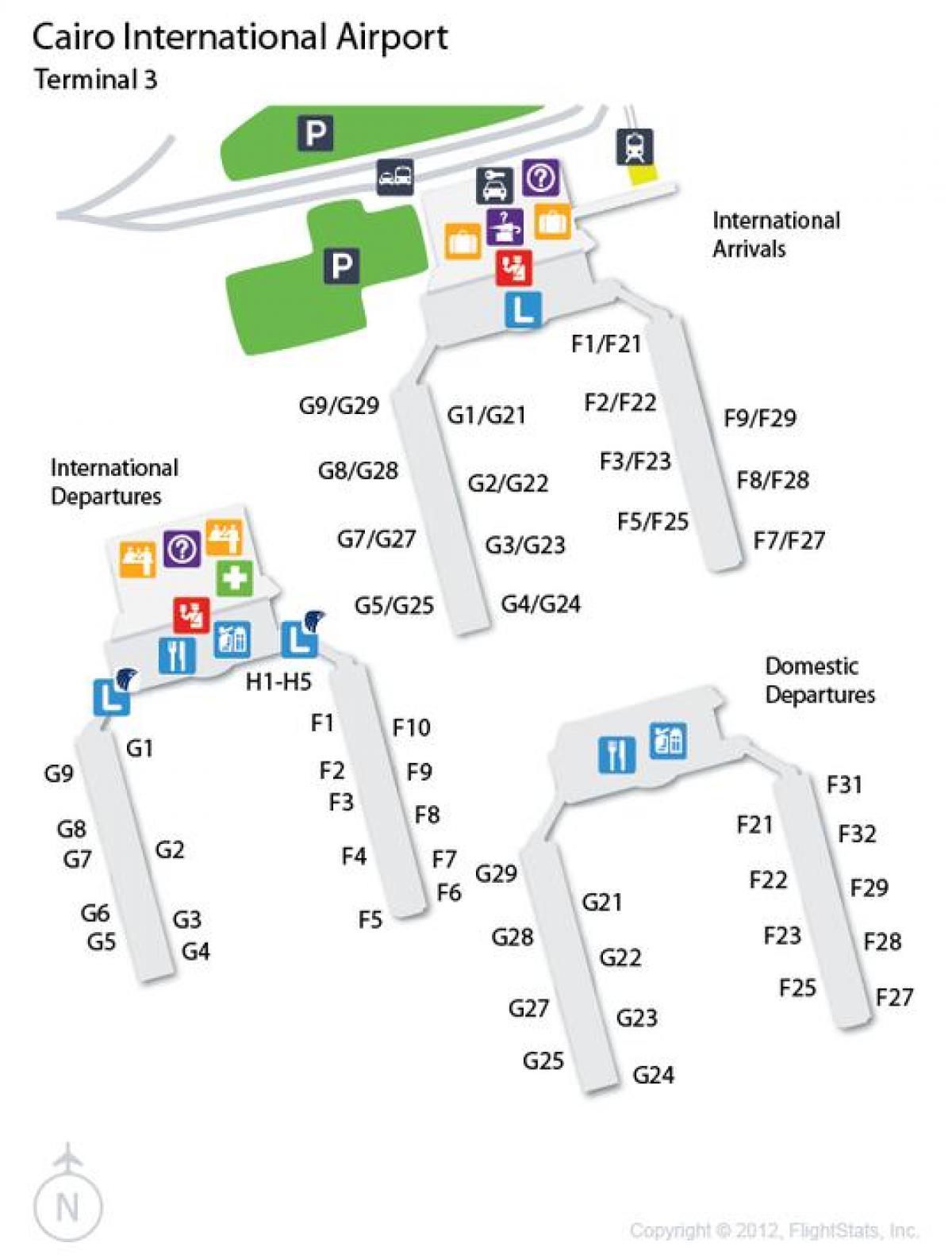 Карта Каїр термінал аеропорту 